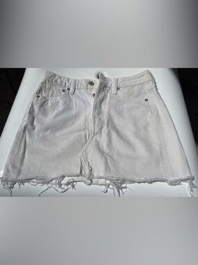 Women's White Denim Skirt